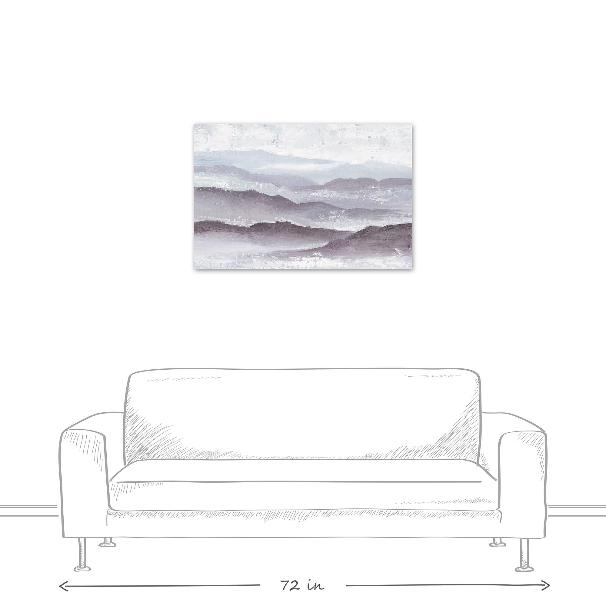 Painted Mountainscape 36" x 24" Canvas Wall Art